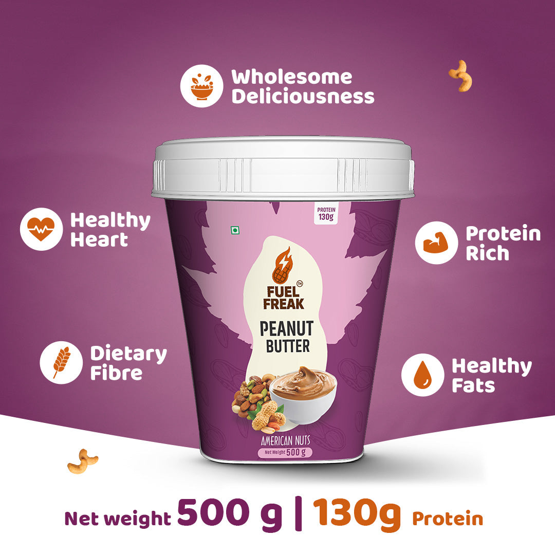 Fuel Freak High Protein Peanut Butter – American Nuts (500g)