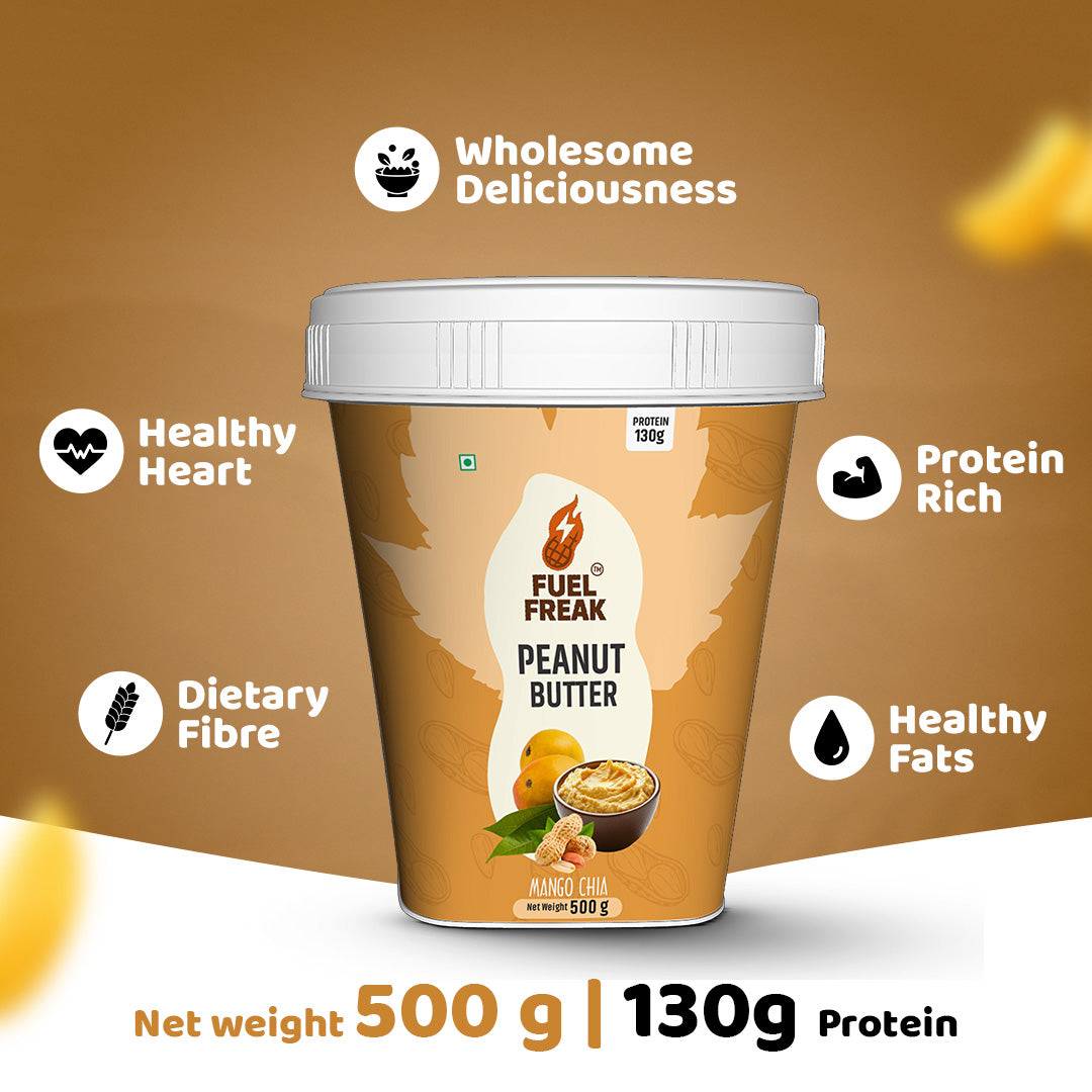 Fuel Freak High Protein Peanut Butter – Mango Chia (500g)