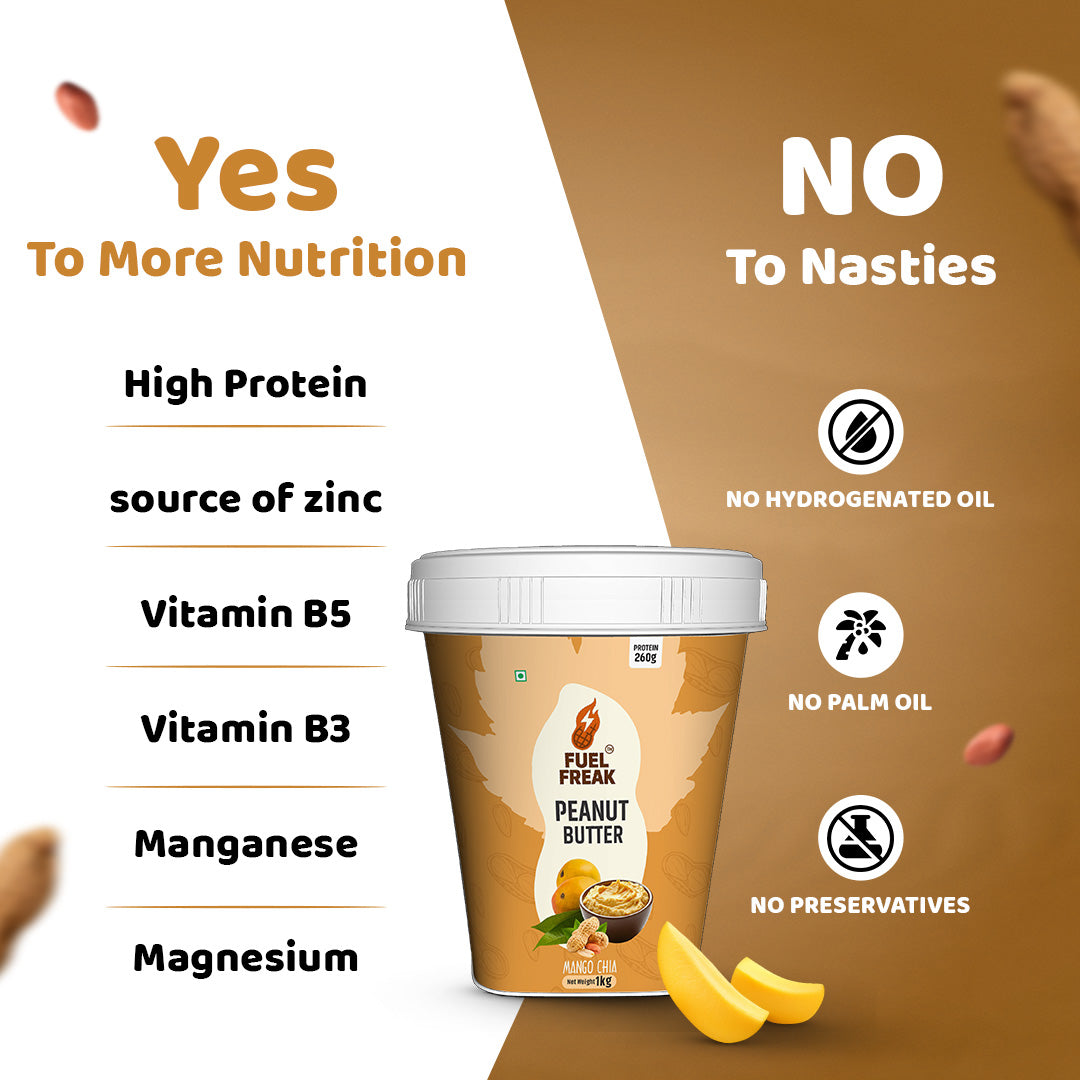 Fuel Freak High Protein Peanut Butter – Mango Chia (1kg)