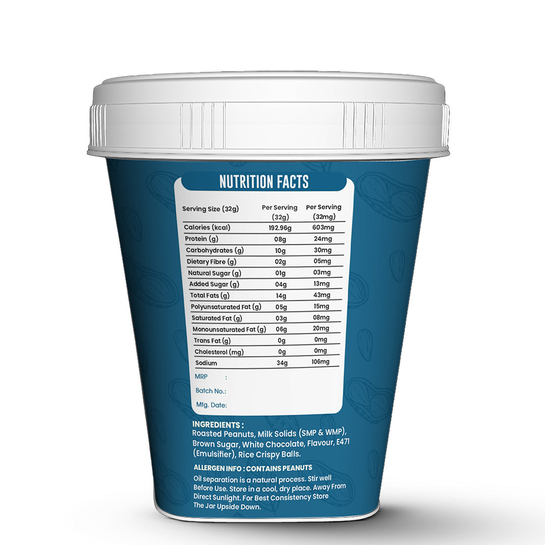 Fuel Freak High Protein Peanut Butter – White Chocolate Crispy (1kg)